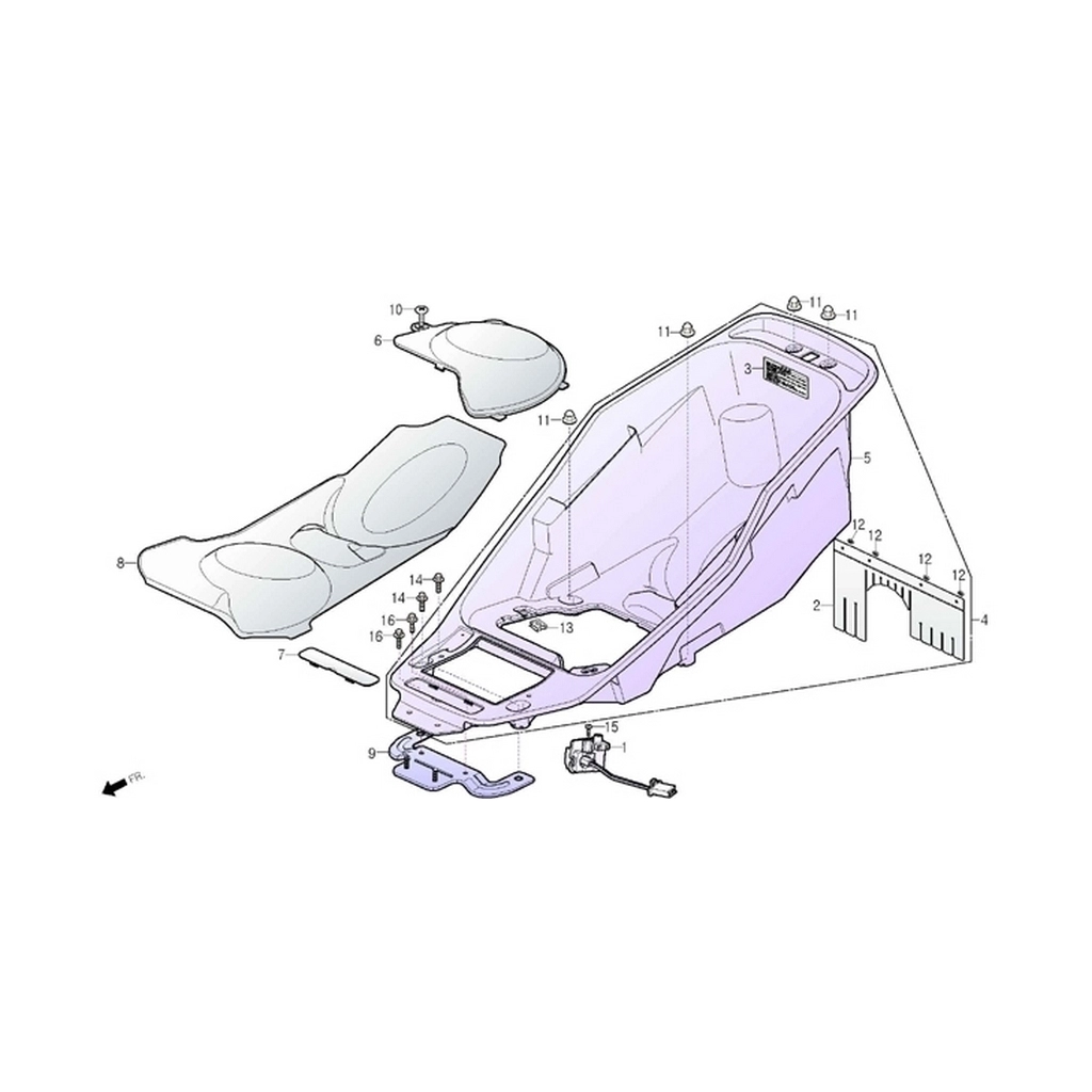 DAELIM SV250 (DL250-S3) BAGAJ LAMBASI #DLS F1701